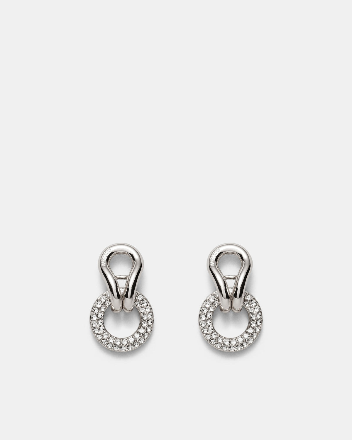 Lets Connect Hoop Earrings - Silver