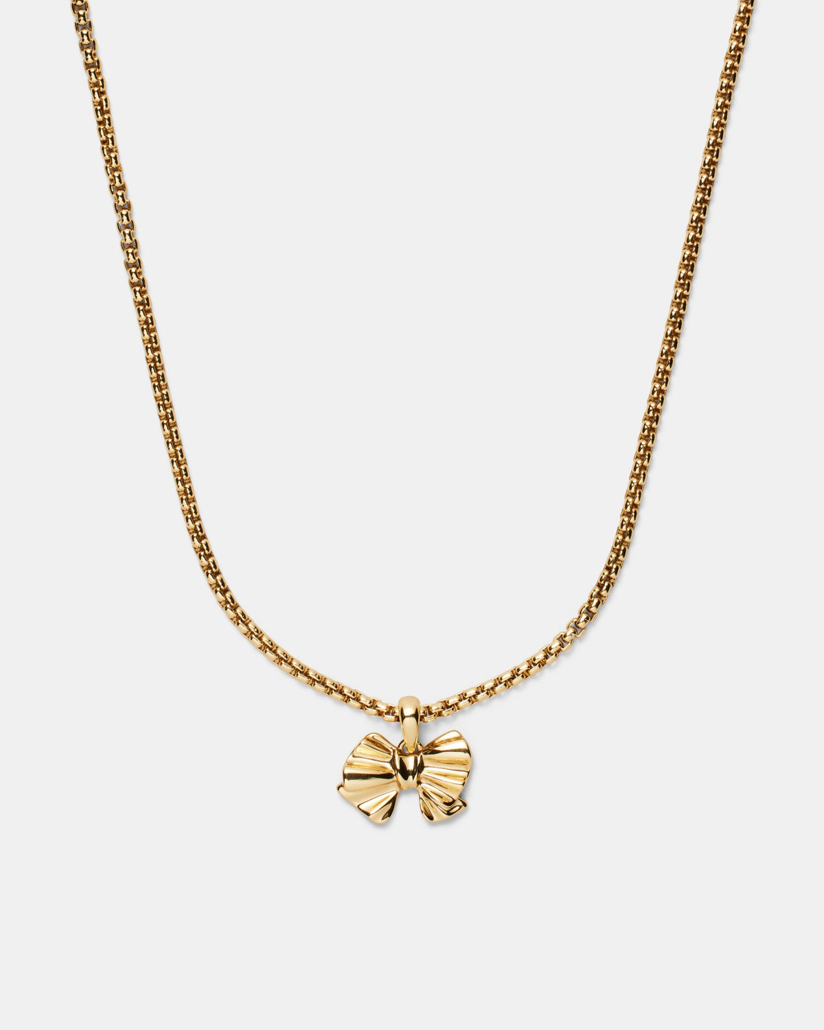 Girl Squad Bow Necklace - Gold