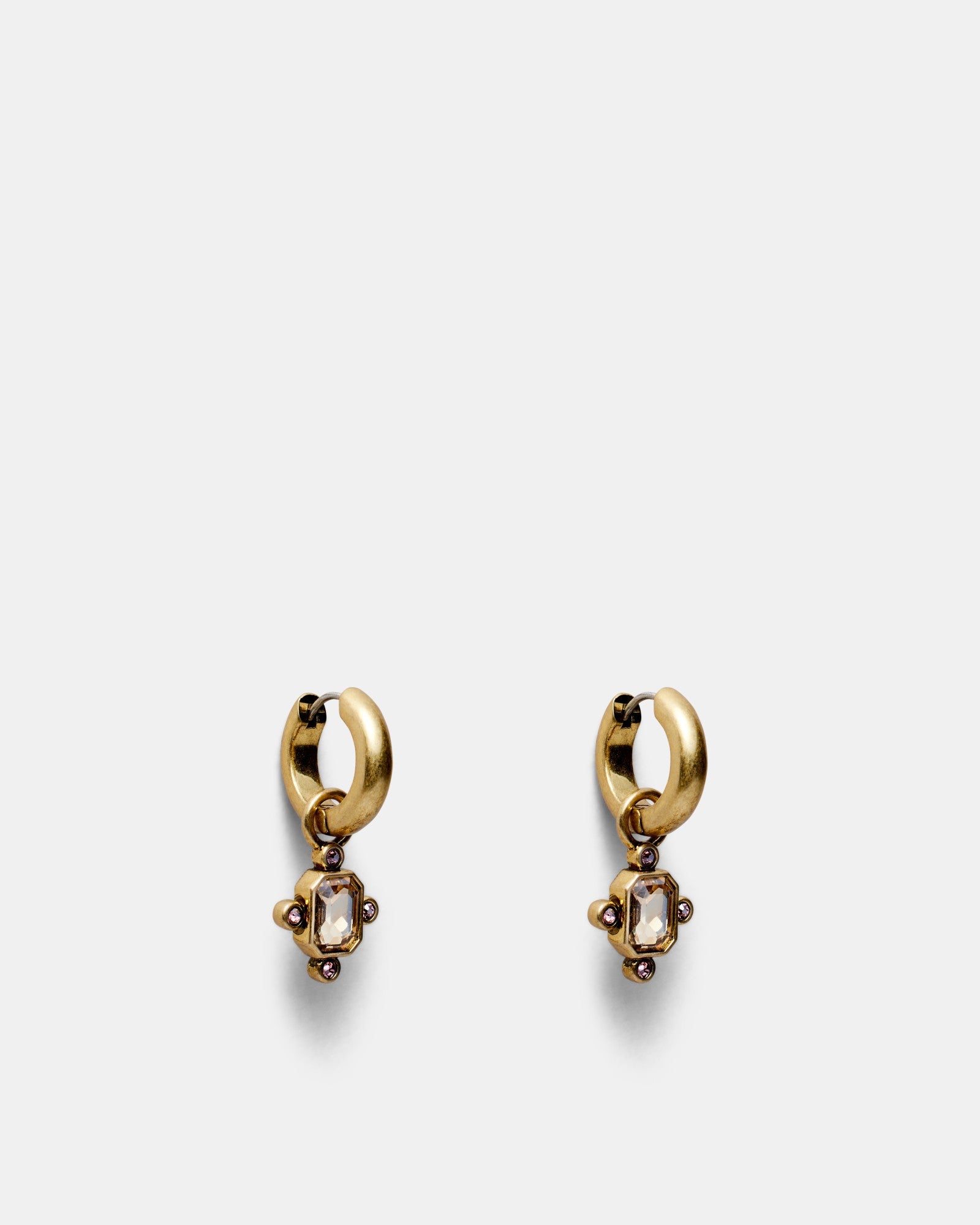 Demeanour Huggie Hoop Earrings - WINE