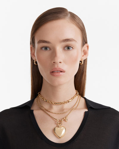 Obsessed Heart Necklace - Gold