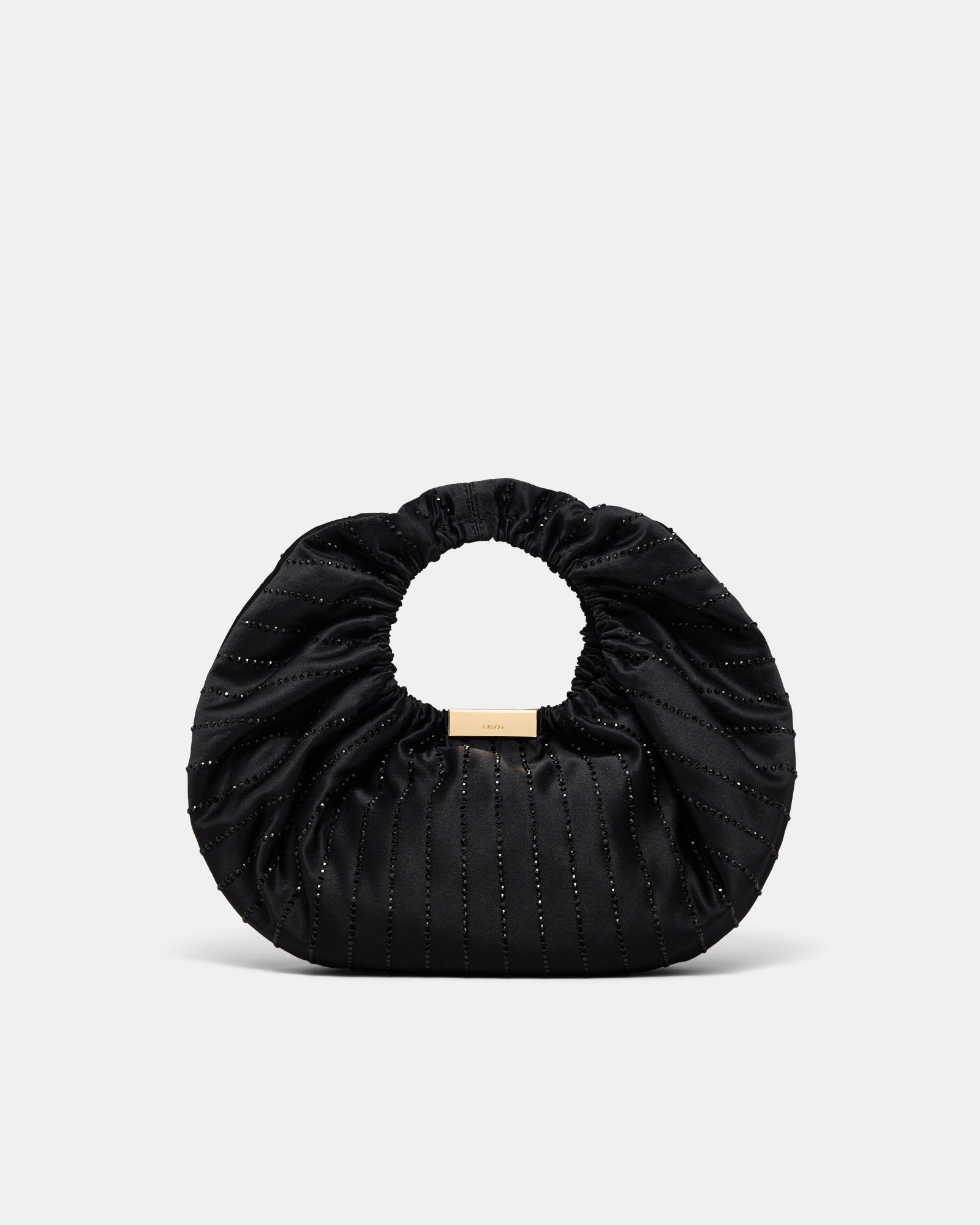 Bianca Rouched Grab Bag - Black