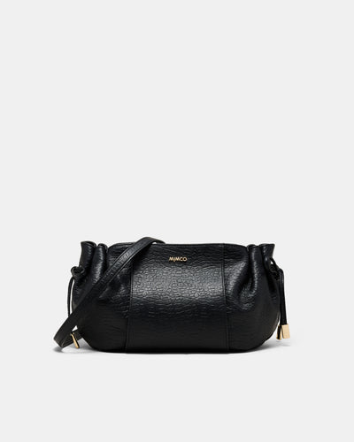 Fleur Tie Crossbody Bag - Black