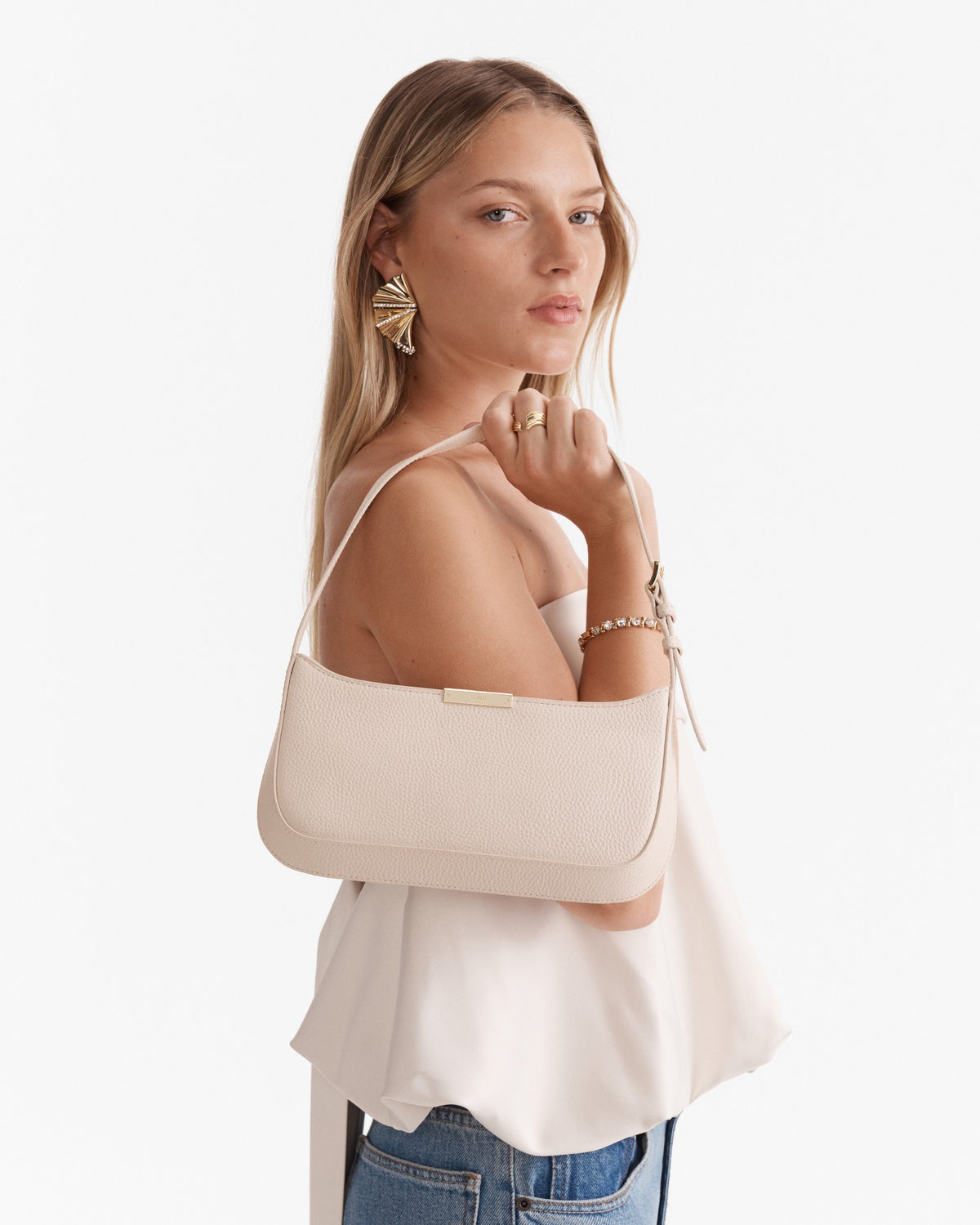Cove Slim Shoulder Bag - Linen