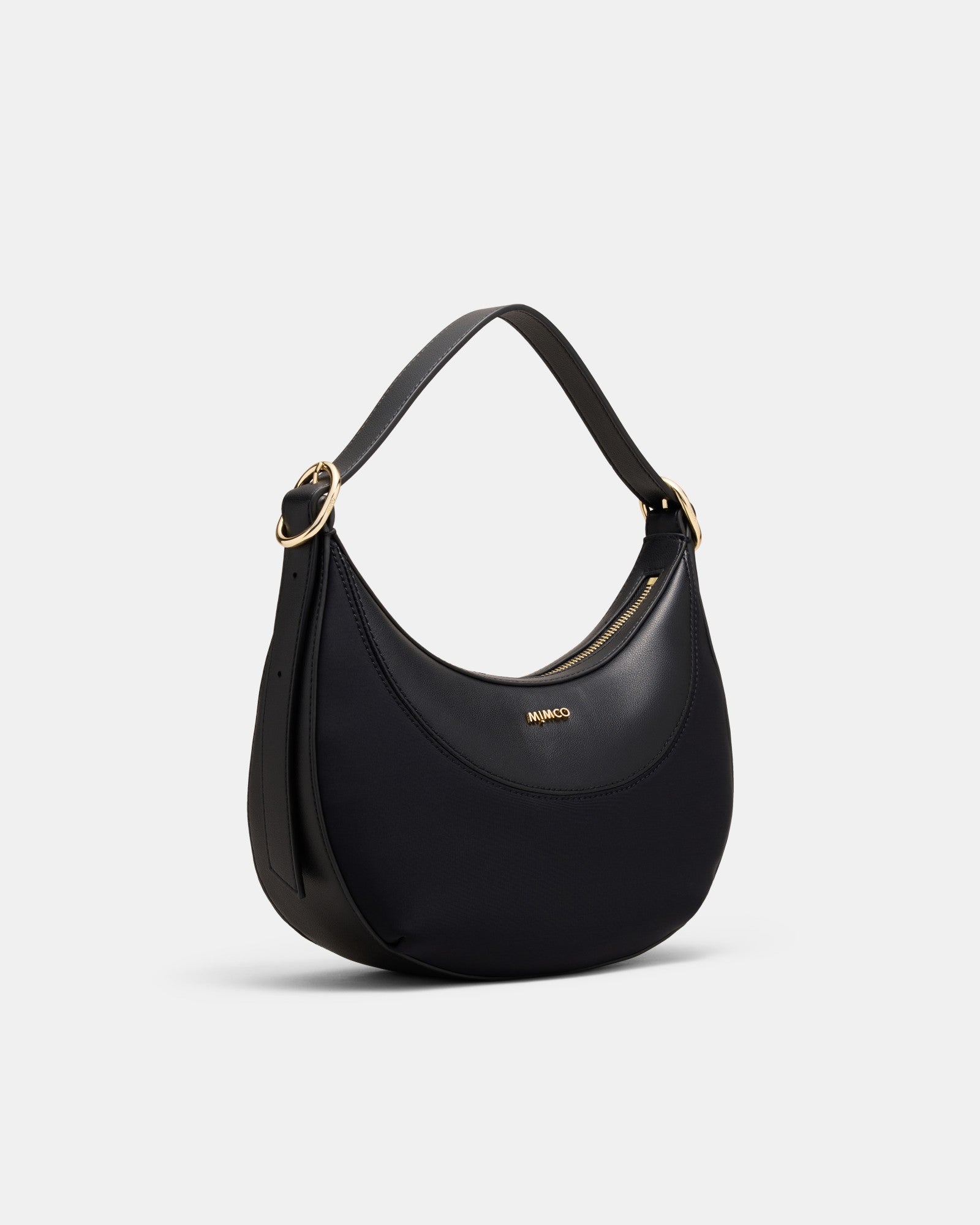 Elara Crescent Shoulder Bag - Black