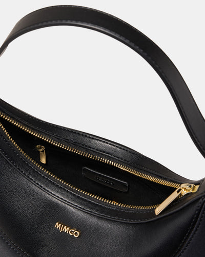 Elara Crescent Shoulder Bag - Black