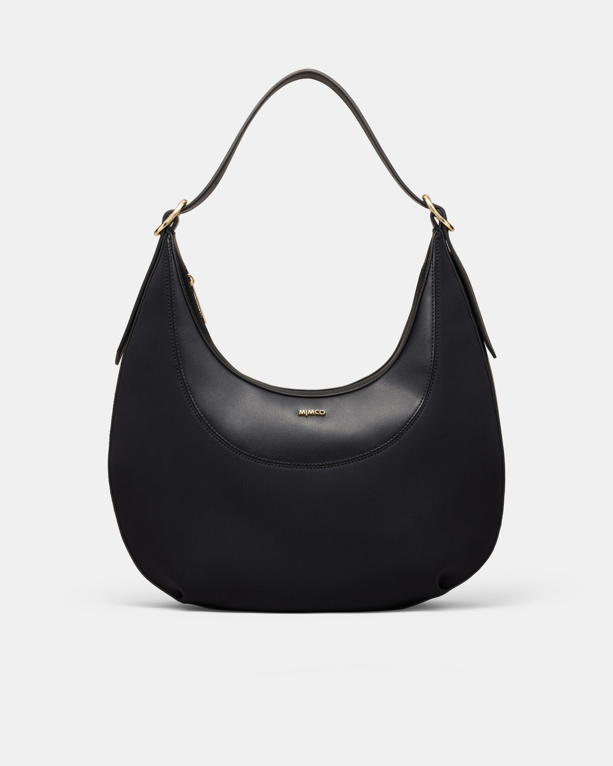 Elara Crescent Hobo Bag - Black