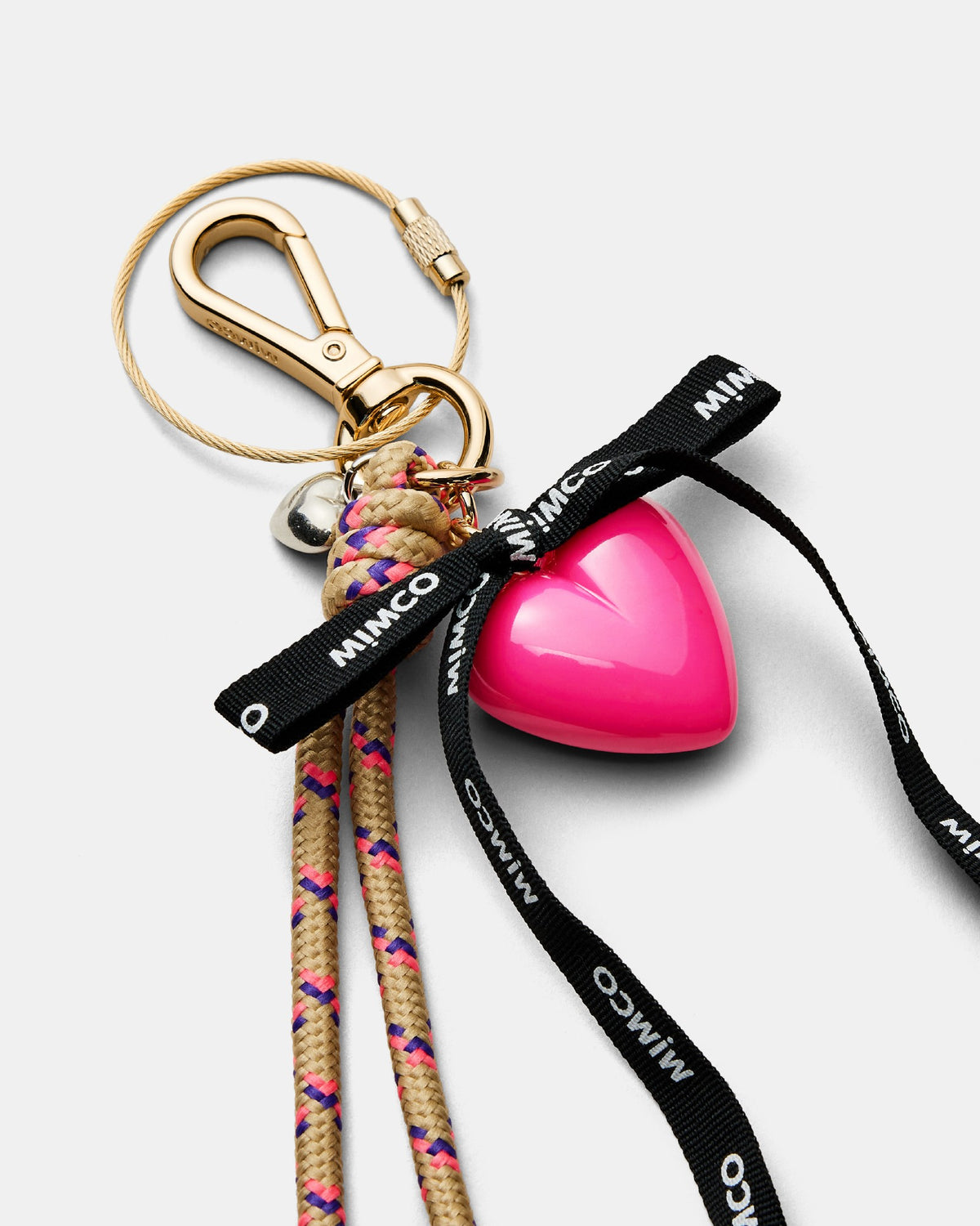 Bungee Ribbon Bag Charm - Pink Multi