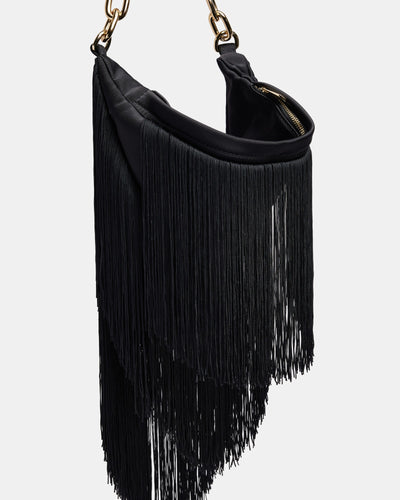 Rockbird Fringe Shoulder Bag - Black