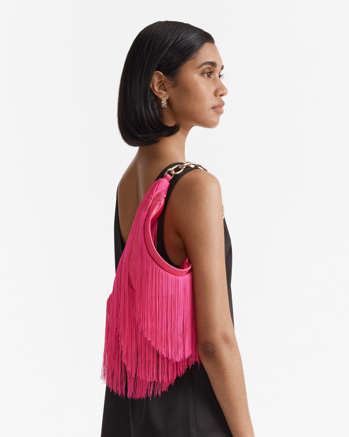 Rockbird Fringe Shoulder Bag - Hot Pink
