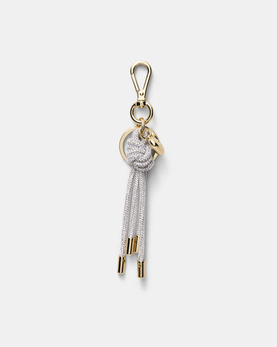 Sparkle Knot Bag Charm - Silver