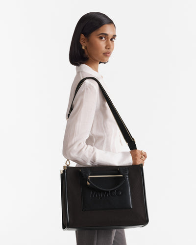 Patch Tote Bag - Black