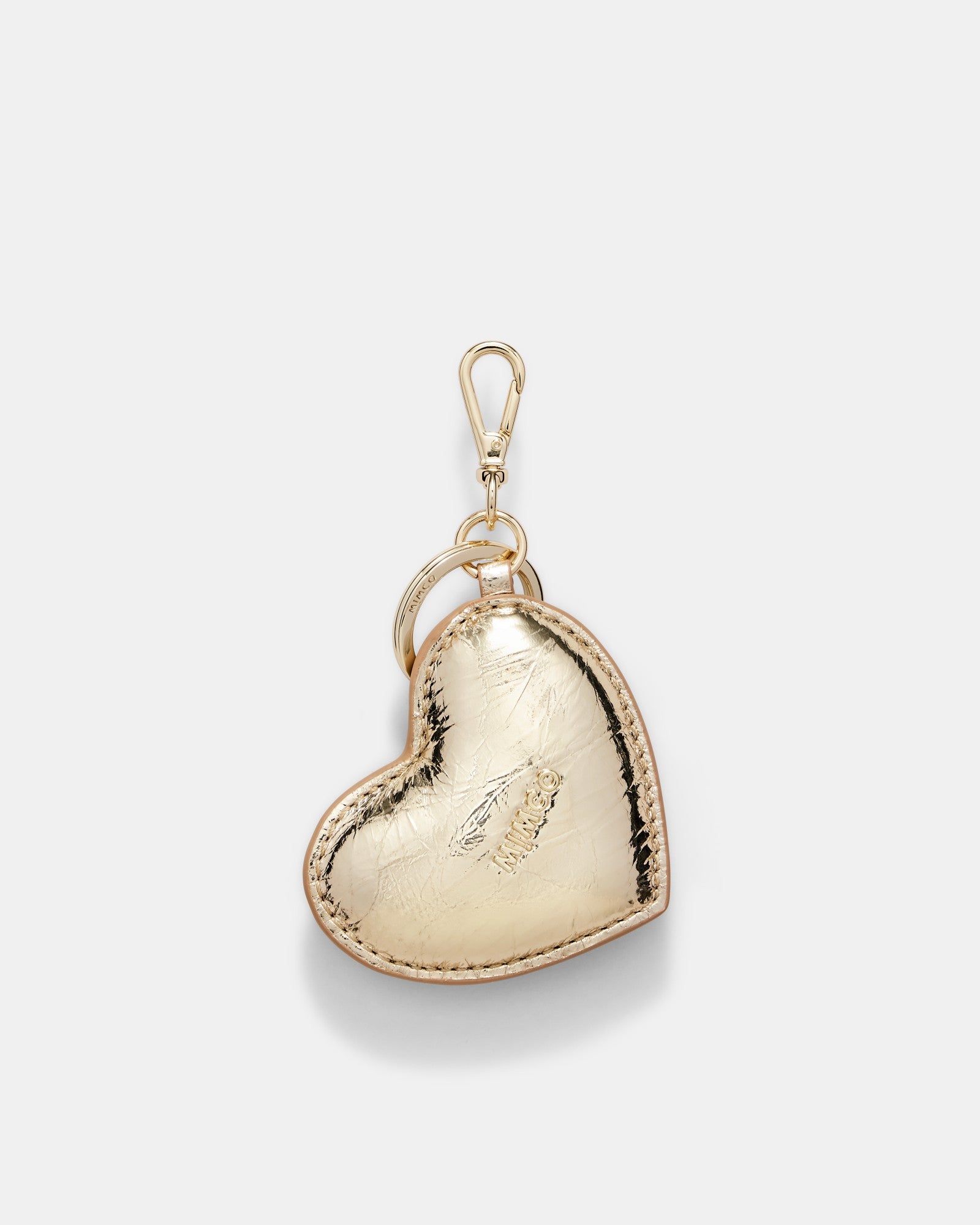 Romance Heart Bag Charm - Light Gold