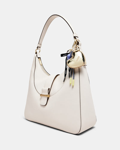 Romance Heart Bag Charm - Light Gold
