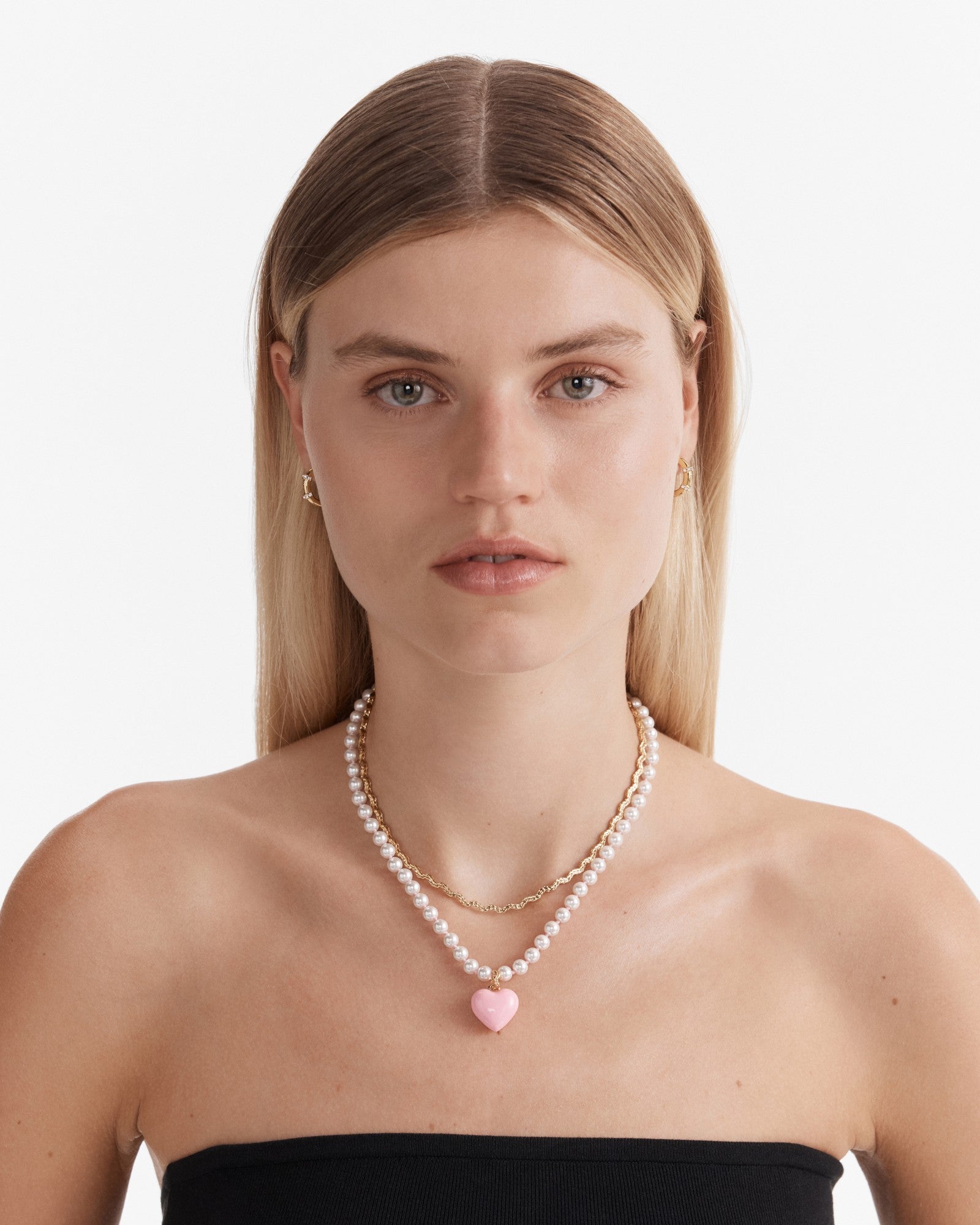 Heart Beat Necklace - Pink