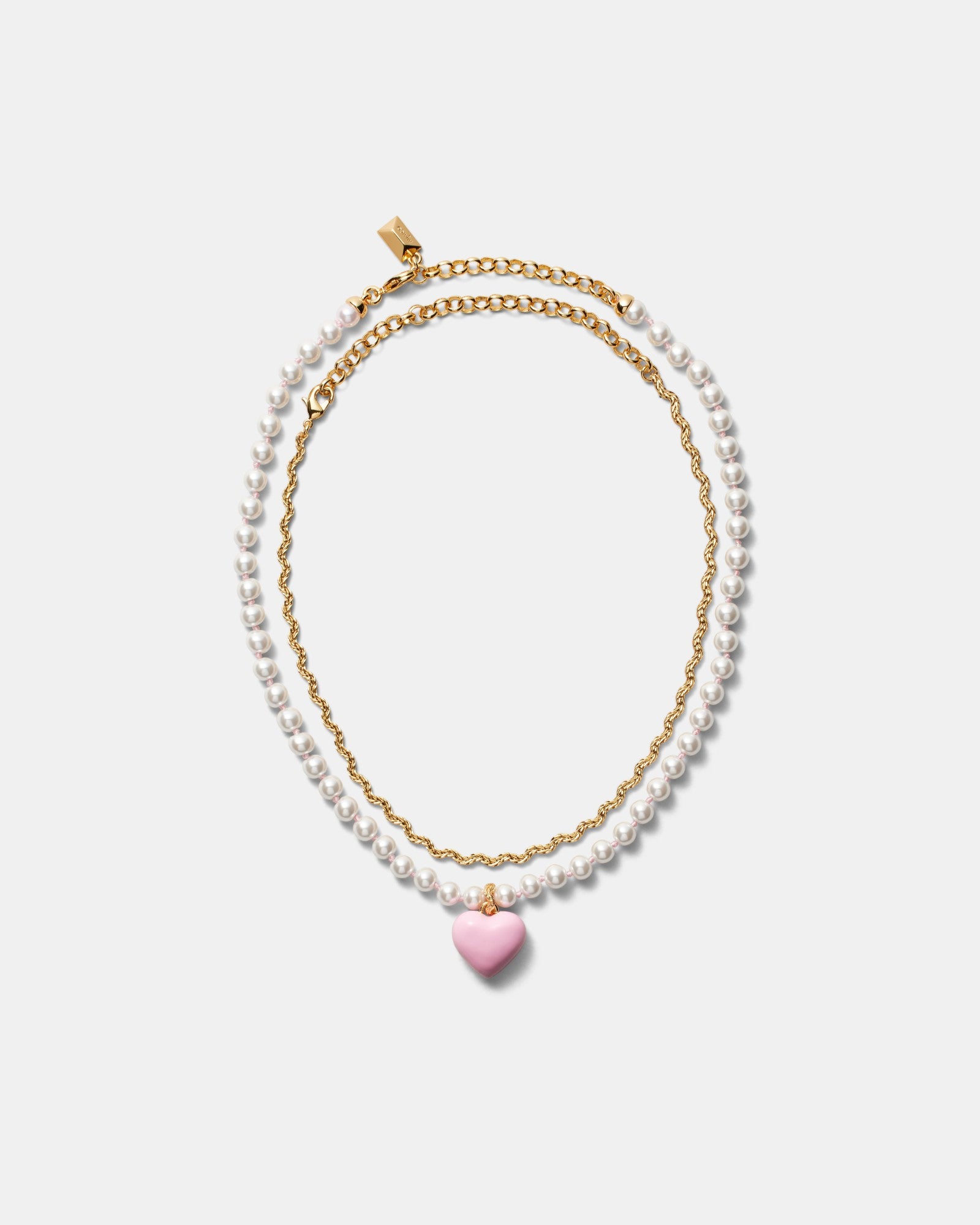 Heart Beat Necklace - Pink
