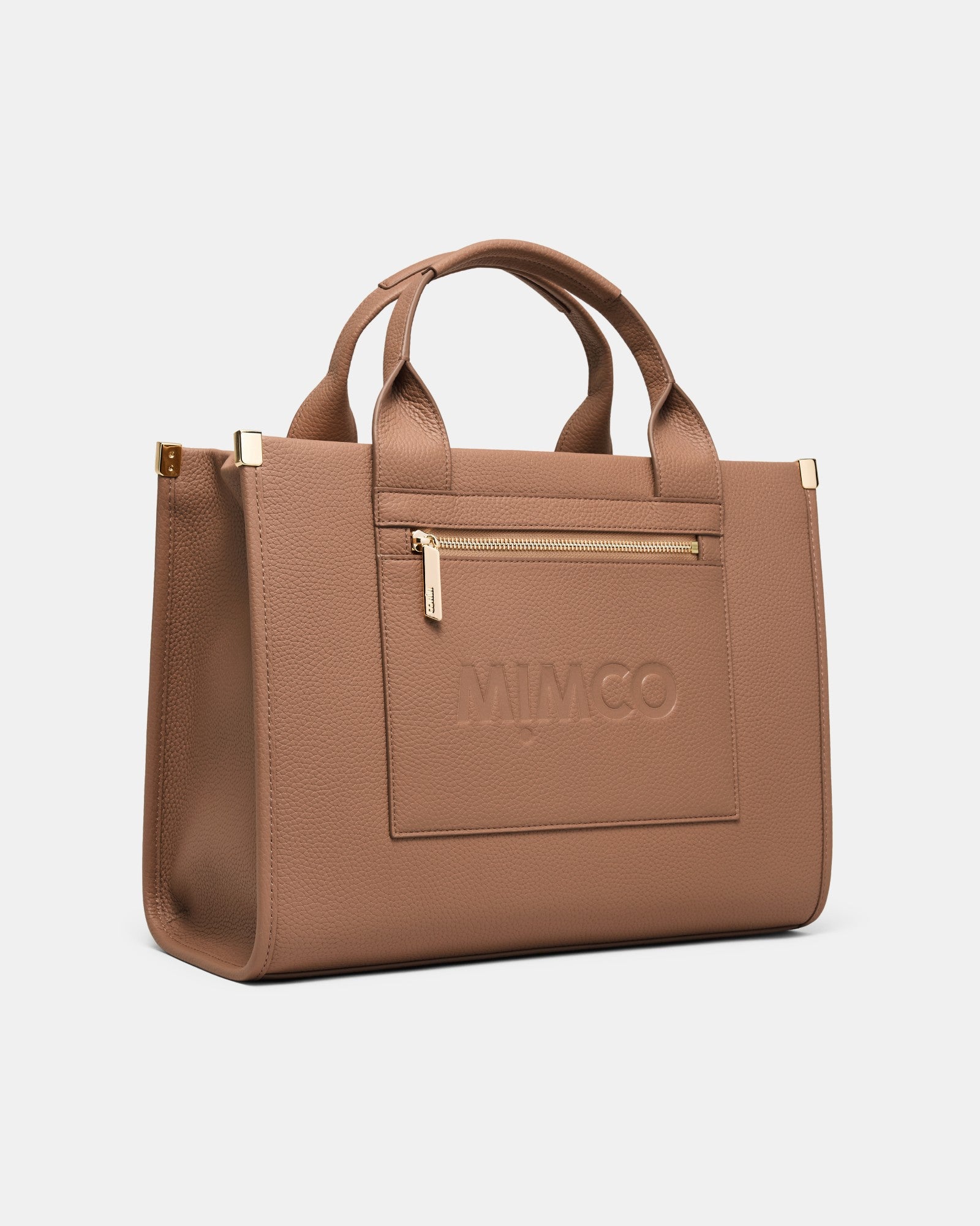 Patch Leather Tote Bag - Fawn