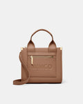 Patch Leather Mini Tote Bag - Fawn