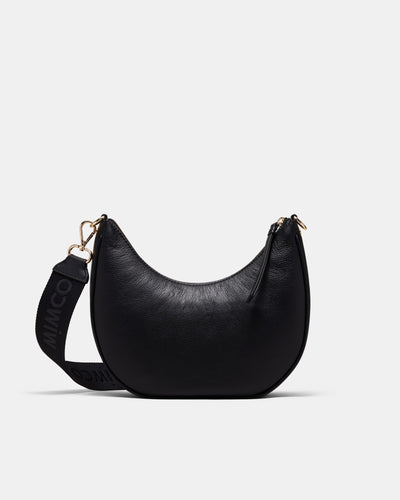 Classico Crescent Crossbody Bag - Black Light Gold