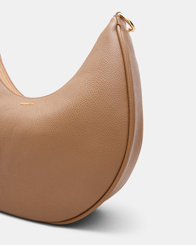 Classico Crescent Crossbody Bag - Caramel