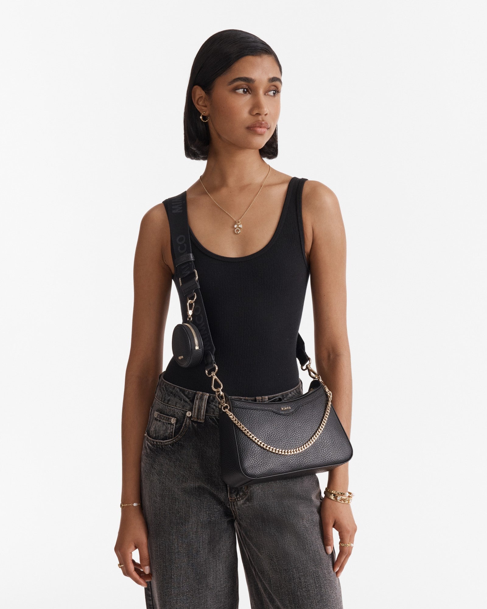 Jett Crossbody Bag - Black Light Gold