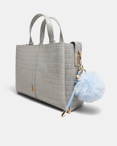 Fluffy Knot Bag Charm - Iceberg
