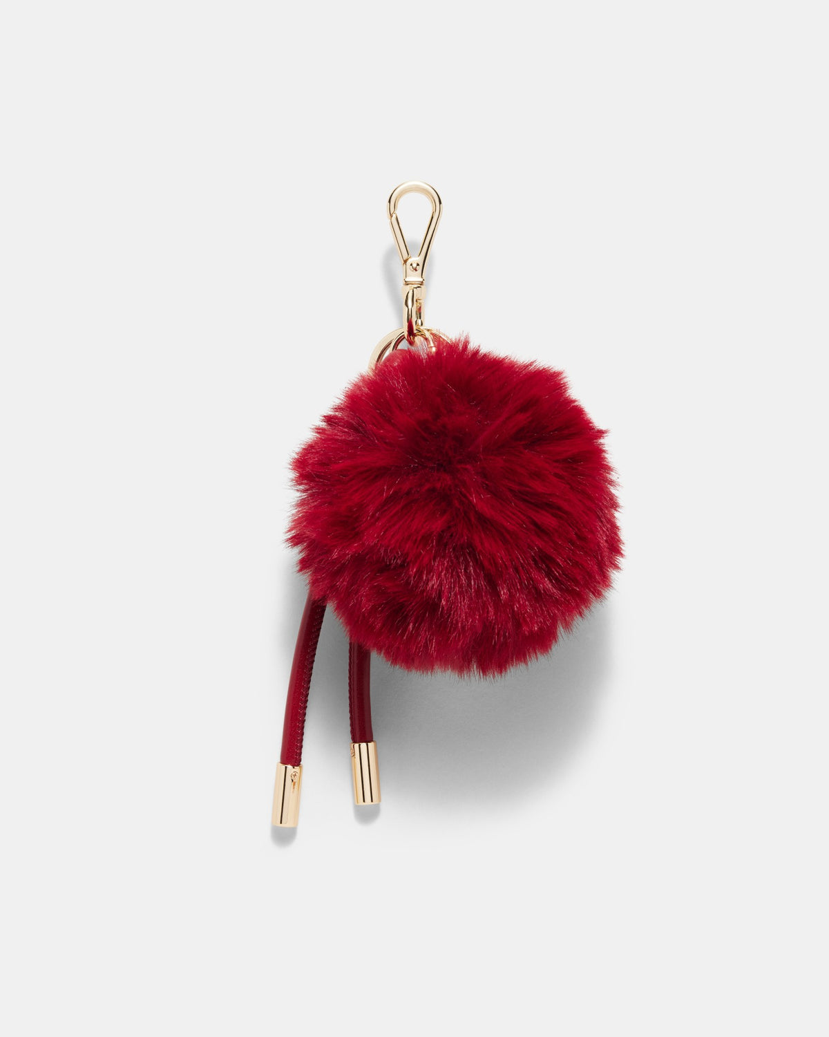 Fluffy Knot Bag Charm - Claret