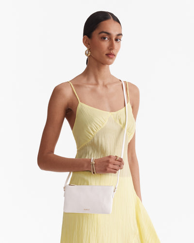 Rhiannon Pouch Crossbody Bag - White