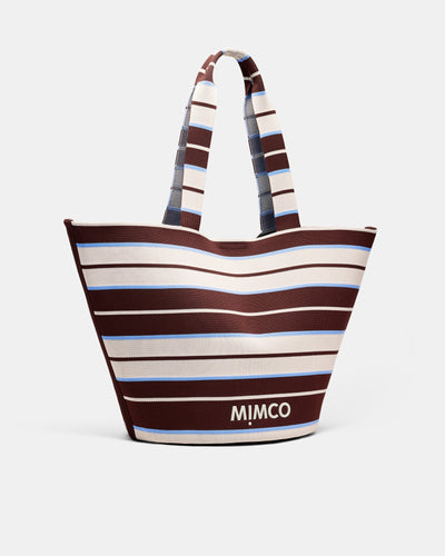Blondie Basket Tote Bag - Blue Stripe