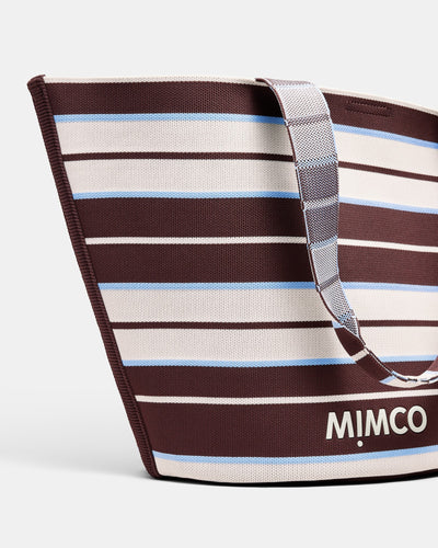Blondie Basket Tote Bag - Blue Stripe