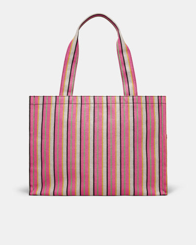 Lyra Tote Bag - Pink Stripe