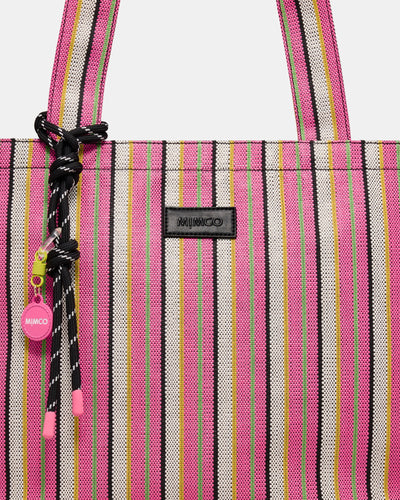 Lyra Tote Bag - Pink Stripe
