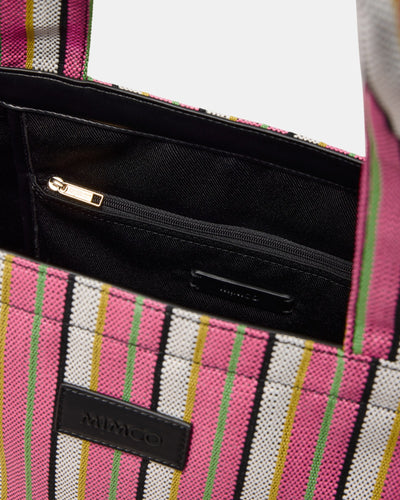 Lyra Tote Bag - Pink Stripe