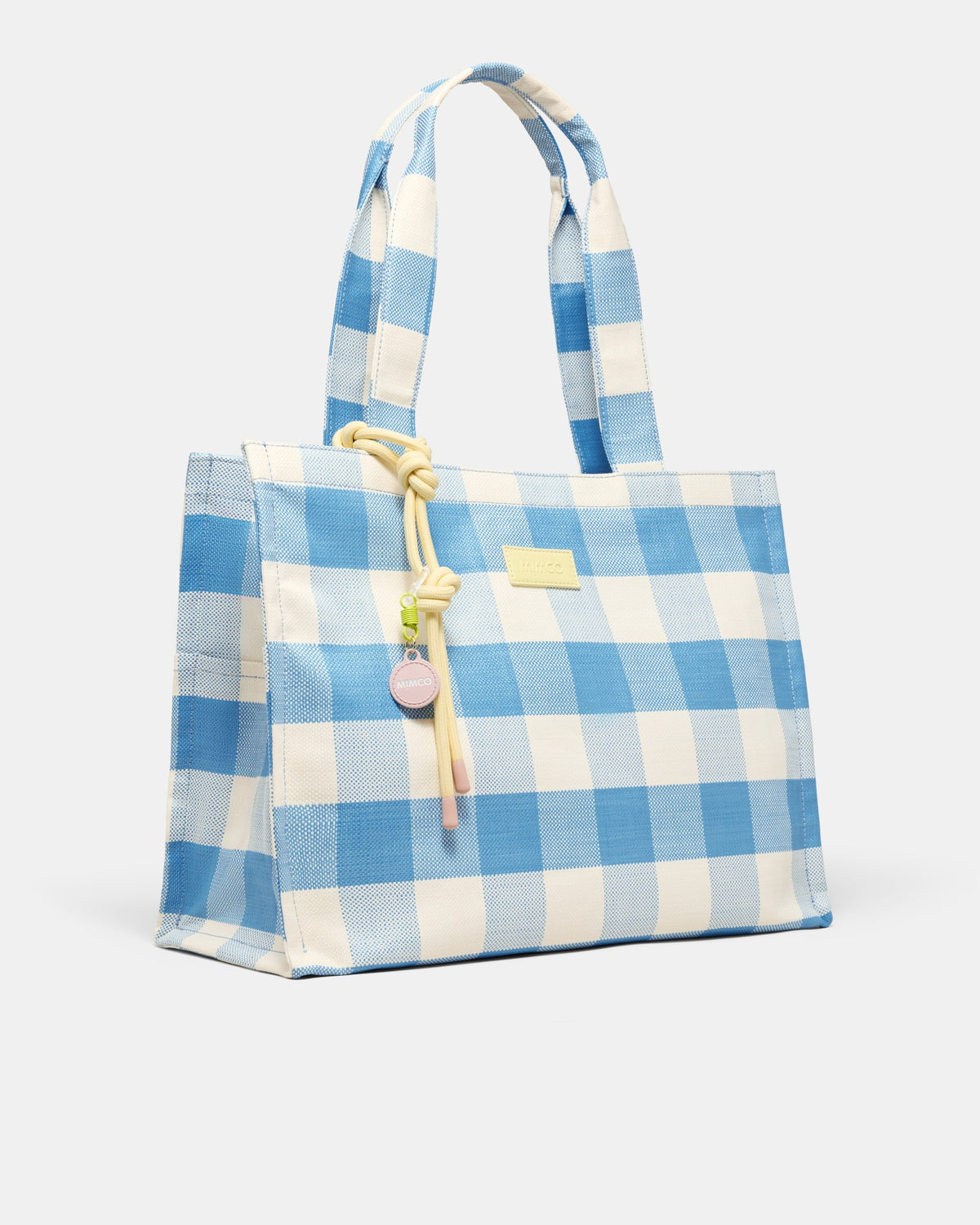 Lyra Tote Bag - Blue Check