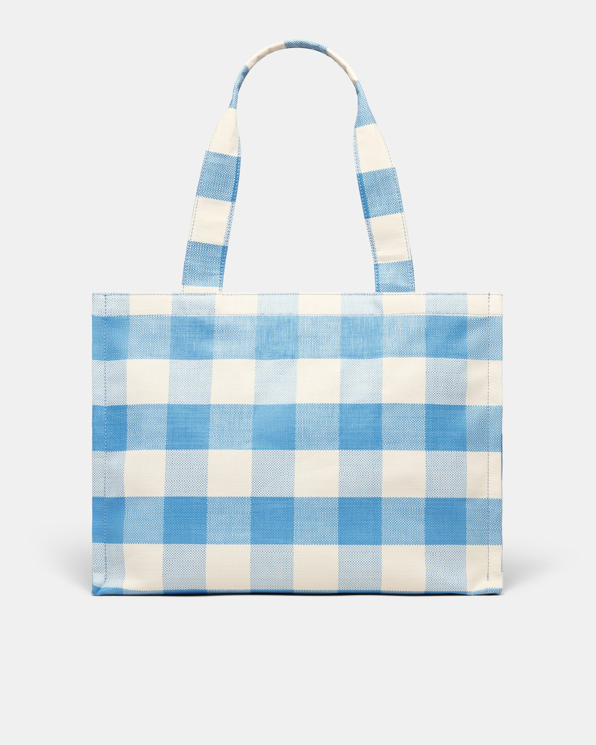 Lyra Tote Bag - Blue Check