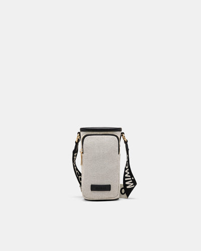 Mim Water Bottle Crossbody Bag - Black White