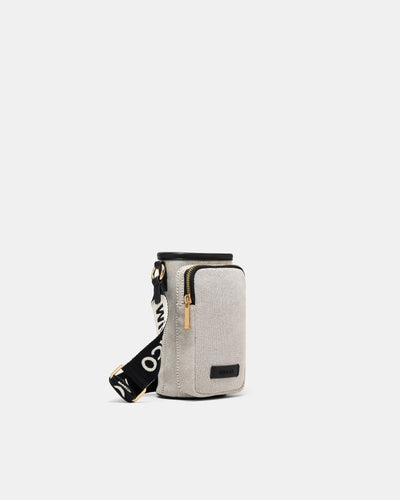 Mim Water Bottle Crossbody Bag - Black White