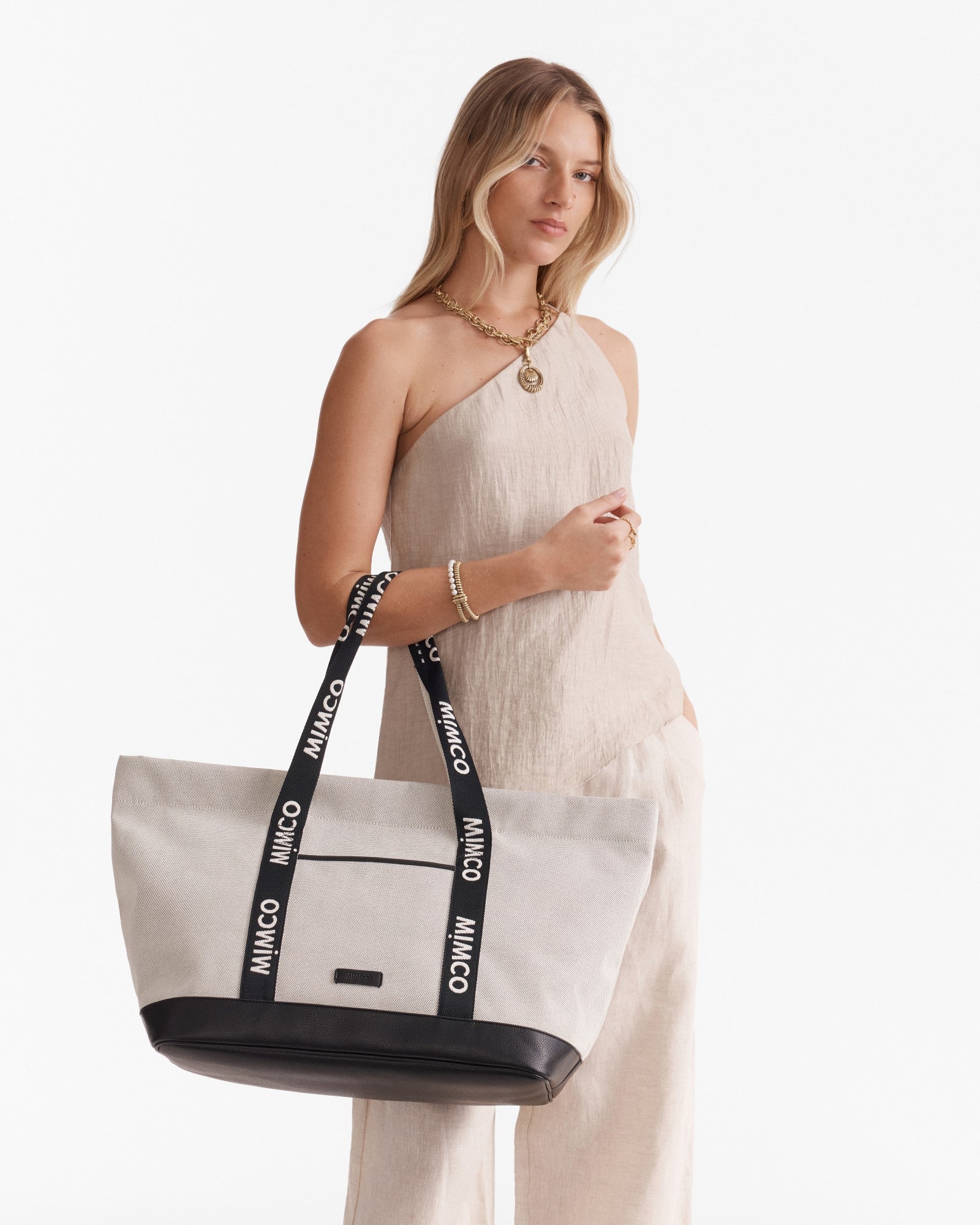 Mim Tote Bag - Black White