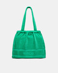 Crest Towelling Tote Bag - Grass Green