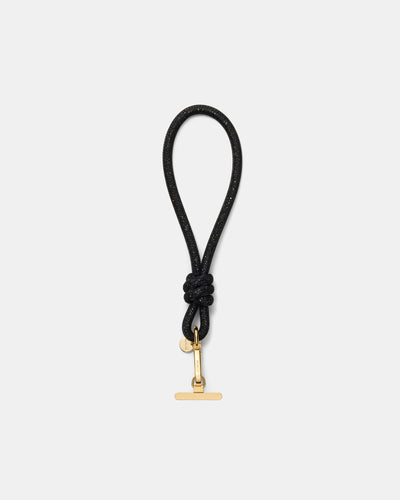 Sparkle Knot Phone Wrist Strap - Black
