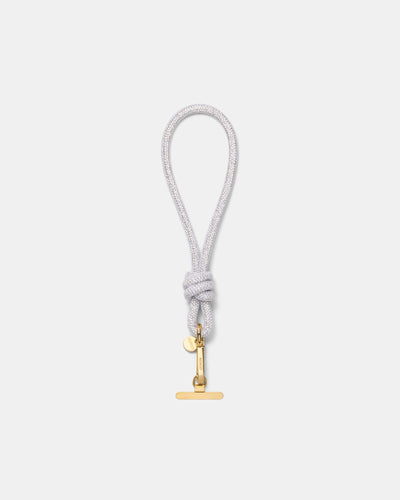 Sparkle Knot Phone Wrist Strap - Silver