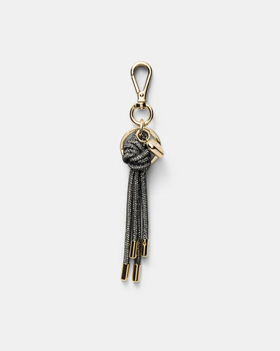 Sparkle Knot Bag Charm - Black