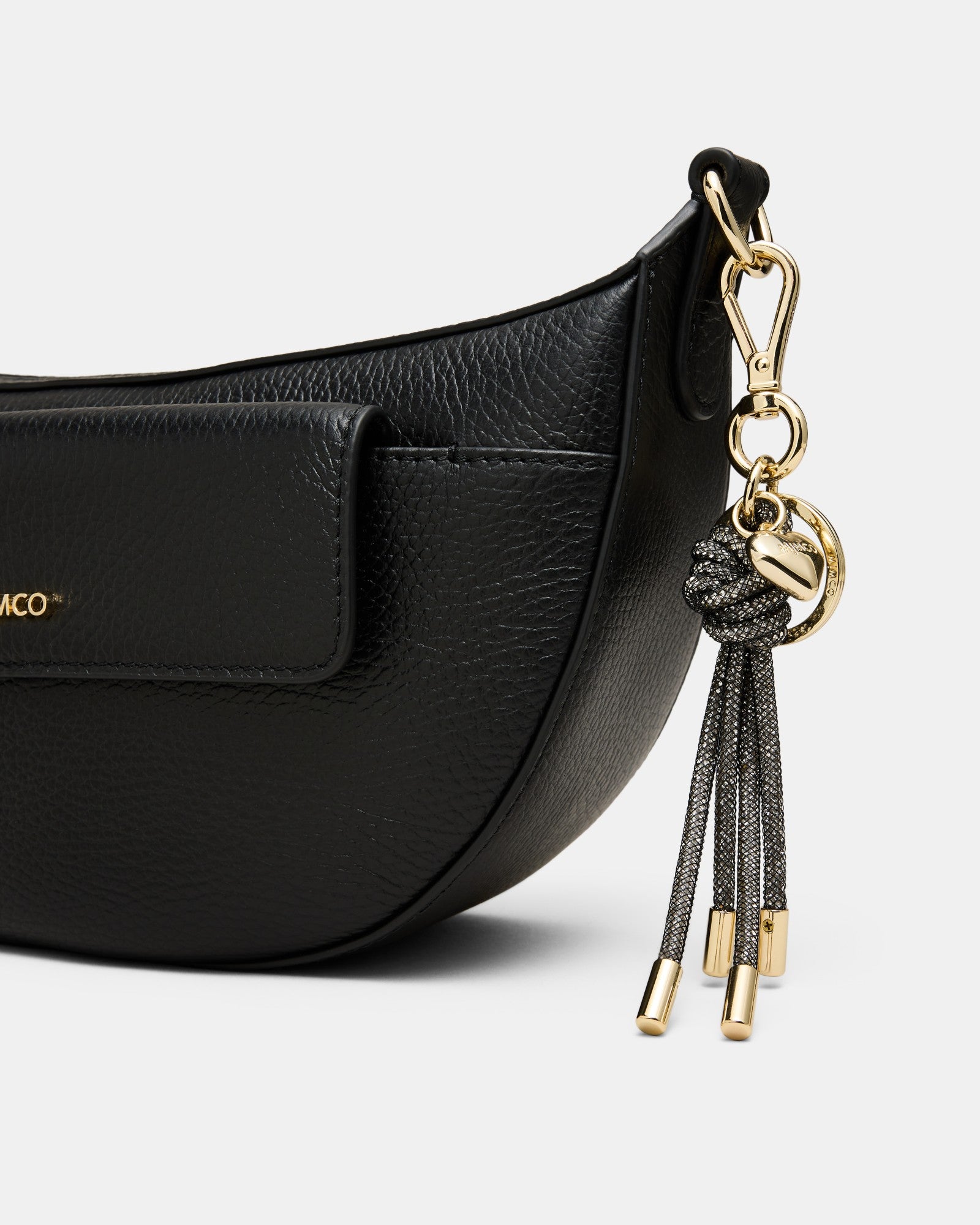 Sparkle Knot Bag Charm - Black