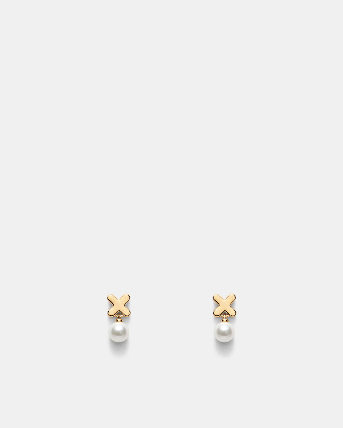 Essense Pearl Stud Earrings - Gold