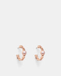 Essense Pearl Hoop Earrings - Rose Gold