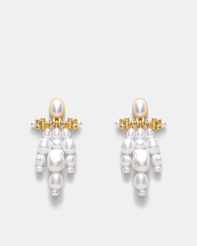 Goddess Pearl Earrings - Pearl
