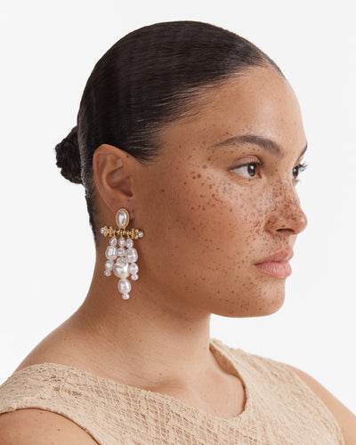 Goddess Pearl Earrings - Pearl