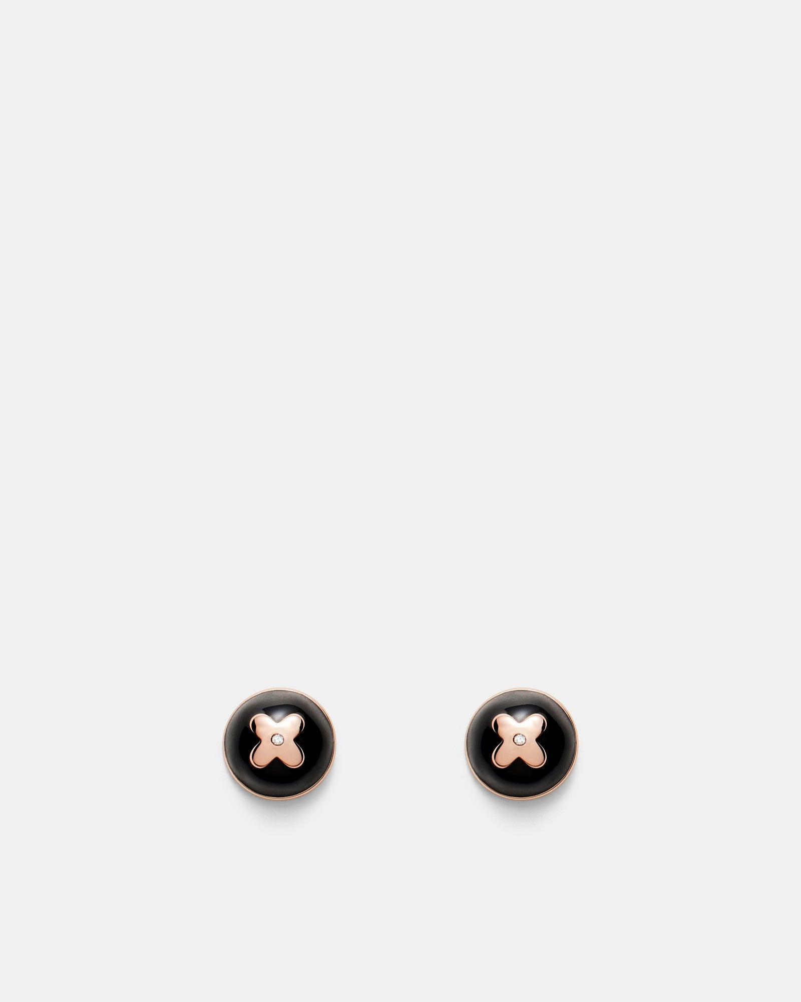 Adorbs Enamel Stud Earrings - Black
