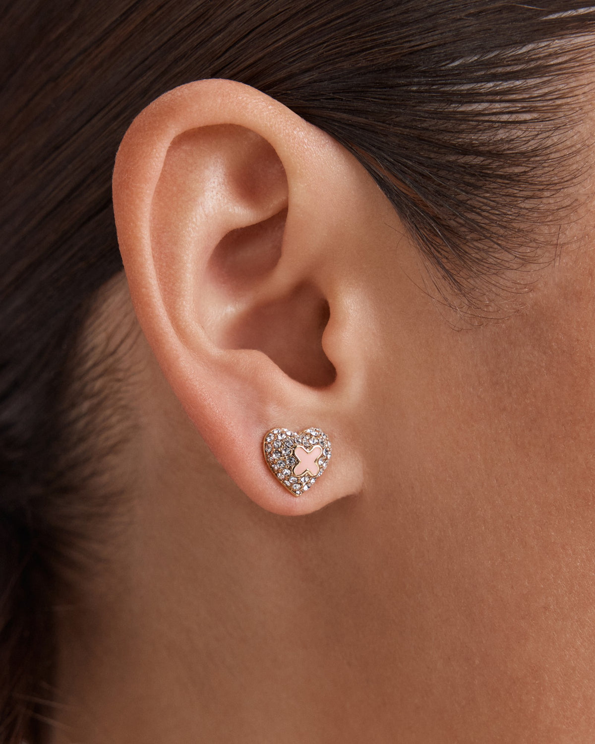 Adorbs Heart Stud Earrings - Petal