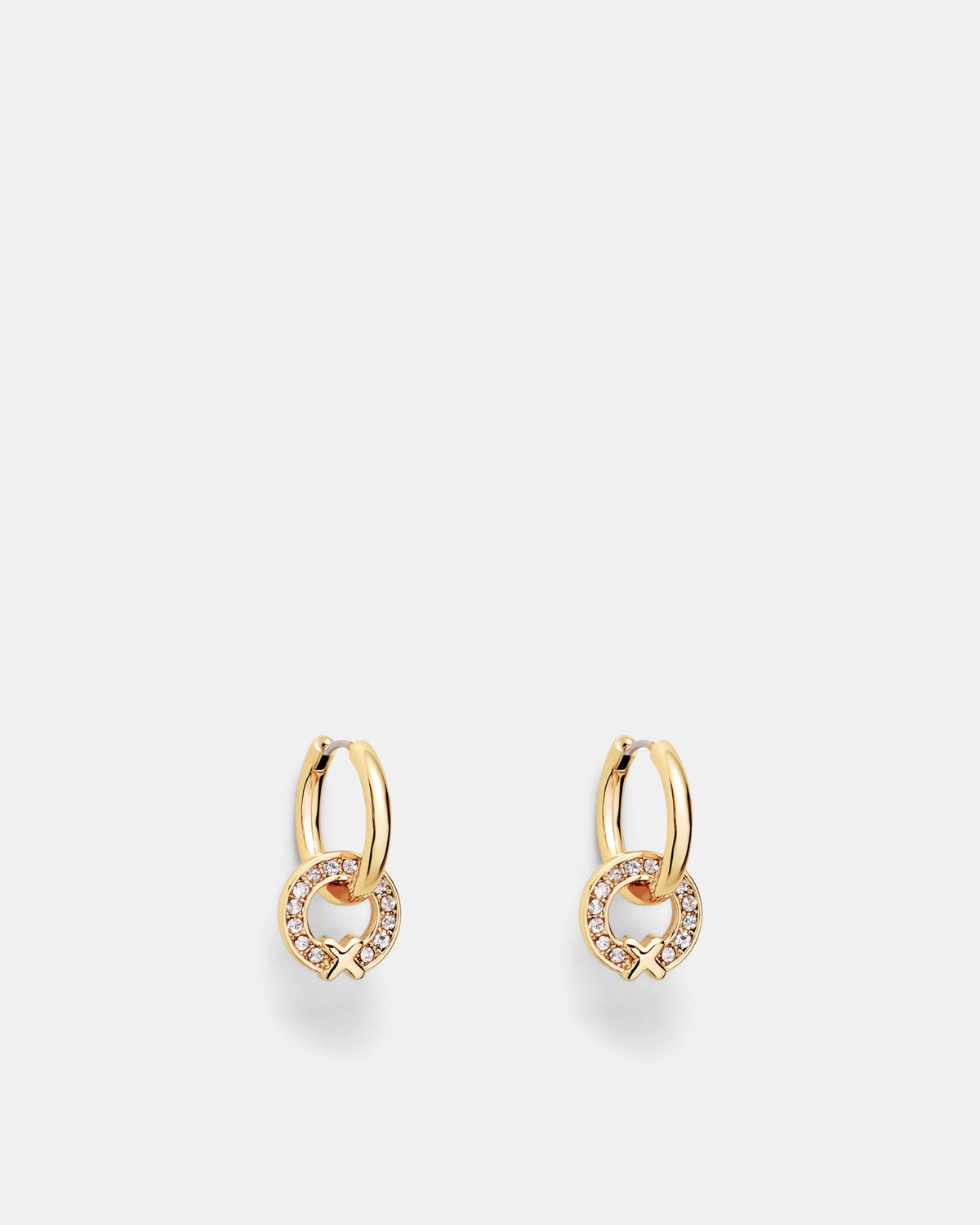 Encanto Charm Hoop Earrings - Gold