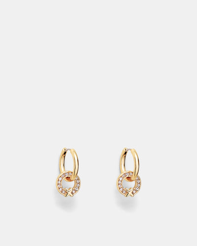 Encanto Charm Hoop Earrings - Gold